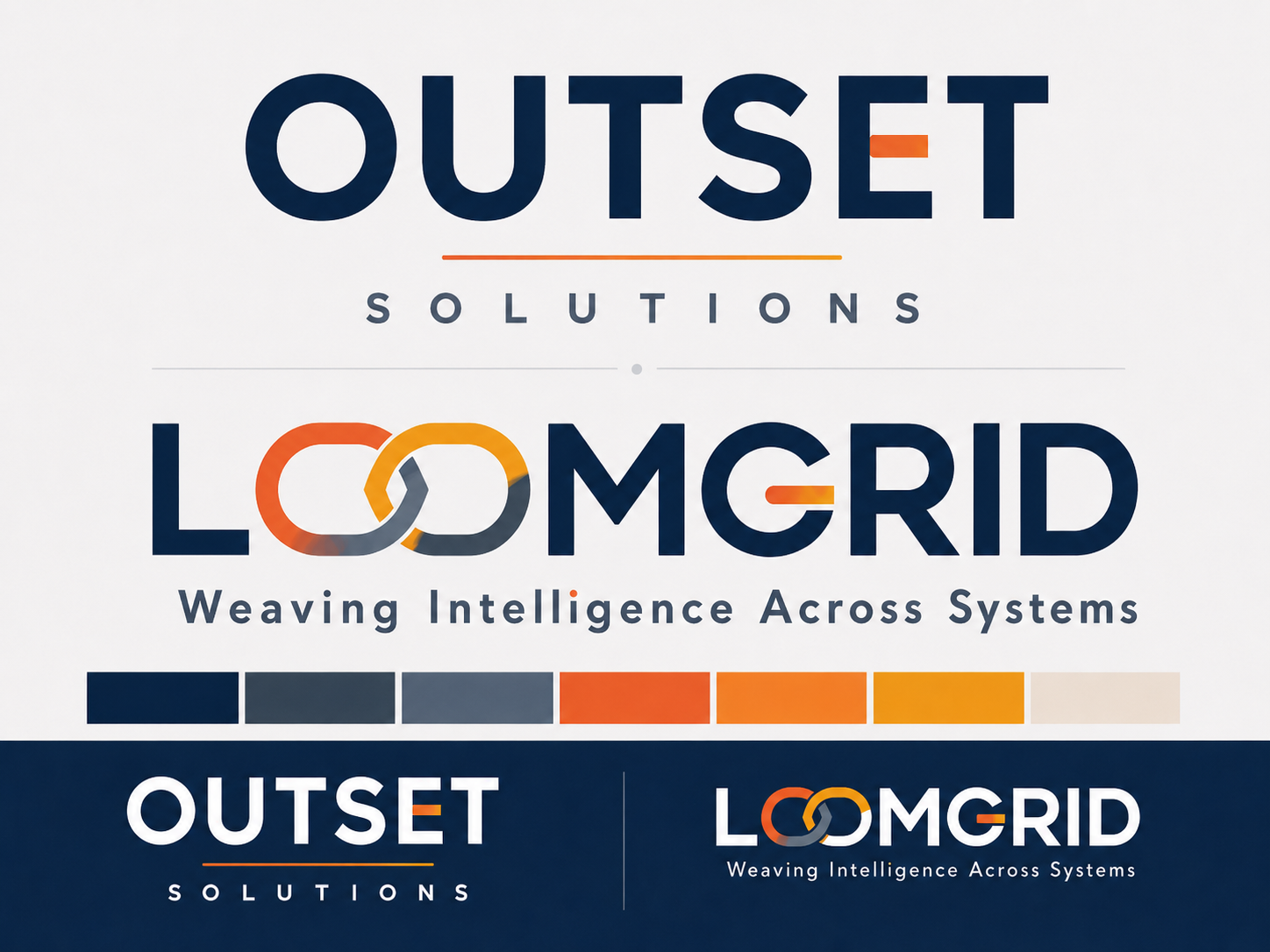 OutSet Solutions and LoomGrid brand identity